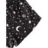 imageSweatyRocks Womens Cute Graphic Print Short Sleeve Crop Top With Shorts Pajama SetGalaxy Black