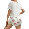imageSweatyRocks Womens Cute Graphic Print Short Sleeve Crop Top With Shorts Pajama SetMulticolor