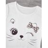 imageSweatyRocks Womens Cute Graphic Print Short Sleeve Crop Top With Shorts Pajama SetMulticolored