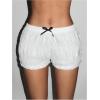 imageSweatyRocks Womens Elastic Low Waist Y2k Shorts Bowknot Summer Bloomer SleepwearWhite