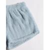 imageSweatyRocks Womens Fuzzy Pajamas Set Crop Tank Top With Shorts LoungewearDusty Blue