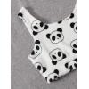 imageSweatyRocks Womens Fuzzy Pajamas Set Crop Tank Top With Shorts LoungewearPanda White