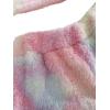 imageSweatyRocks Womens Fuzzy Pajamas Set Crop Tank Top With Shorts LoungewearPink Tie Dye