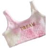imageSweatyRocks Womens Fuzzy Pajamas Set Crop Tank Top With Shorts LoungewearPink Tie Dye