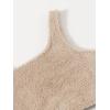 imageSweatyRocks Womens Fuzzy Pajamas Set Crop Tank Top With Shorts LoungewearSolid Apricot