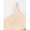 imageSweatyRocks Womens Fuzzy Pajamas Set Crop Tank Top With Shorts LoungewearSolid Beige