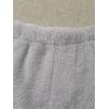 imageSweatyRocks Womens Fuzzy Pajamas Set Crop Tank Top With Shorts LoungewearSolid Light Grey