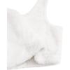 imageSweatyRocks Womens Fuzzy Pajamas Set Crop Tank Top With Shorts LoungewearWhite With Pocket