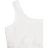imageSweatyRocks Womens Fuzzy Pajamas Set Crop Tank Top With Shorts LoungewearWhite With Pocket