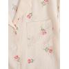 imageSweatyRocks Womens Matching Pjs 2 Piece Cute Printed Short Sleeve Button Front Top with Shorts Pajama SetBeige