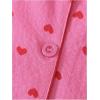 imageSweatyRocks Womens Matching Pjs 2 Piece Cute Printed Short Sleeve Button Front Top with Shorts Pajama SetCoral Pink