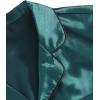 imageSweatyRocks Womens Short Sleeve Sleepwear Button Down Satin 2 Piece Pajama SetArmy Green