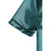 imageSweatyRocks Womens Short Sleeve Sleepwear Button Down Satin 2 Piece Pajama SetArmy Green
