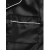 imageSweatyRocks Womens Short Sleeve Sleepwear Button Down Satin 2 Piece Pajama SetBlack