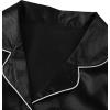 imageSweatyRocks Womens Short Sleeve Sleepwear Button Down Satin 2 Piece Pajama SetBlack