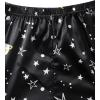 imageSweatyRocks Womens Short Sleeve Sleepwear Button Down Satin 2 Piece Pajama SetGalaxy Black