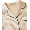 imageSweatyRocks Womens Short Sleeve Sleepwear Button Down Satin 2 Piece Pajama SetGold