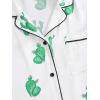 imageSweatyRocks Womens Short Sleeve Sleepwear Button Down Satin 2 Piece Pajama SetGreen