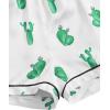 imageSweatyRocks Womens Short Sleeve Sleepwear Button Down Satin 2 Piece Pajama SetGreen