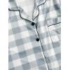 imageSweatyRocks Womens Short Sleeve Sleepwear Button Down Satin 2 Piece Pajama SetLight Blue