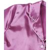 imageSweatyRocks Womens Short Sleeve Sleepwear Button Down Satin 2 Piece Pajama SetLight Purple
