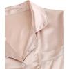 imageSweatyRocks Womens Short Sleeve Sleepwear Button Down Satin 2 Piece Pajama SetNude