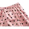 imageSweatyRocks Womens Short Sleeve Sleepwear Button Down Satin 2 Piece Pajama SetPink Heart