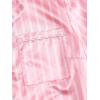 imageSweatyRocks Womens Short Sleeve Sleepwear Button Down Satin 2 Piece Pajama SetPink Solid