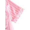 imageSweatyRocks Womens Short Sleeve Sleepwear Button Down Satin 2 Piece Pajama SetPink Solid