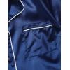 imageSweatyRocks Womens Short Sleeve Sleepwear Button Down Satin 2 Piece Pajama SetRoyal Blue