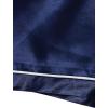 imageSweatyRocks Womens Short Sleeve Sleepwear Button Down Satin 2 Piece Pajama SetRoyal Blue