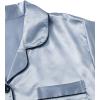 imageSweatyRocks Womens Short Sleeve Sleepwear Button Down Satin 2 Piece Pajama SetSky Blue