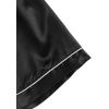 imageSweatyRocks Womens Short Sleeve Sleepwear Button Down Satin 2 Piece Pajama SetWhite Black