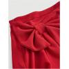 imageSweatyRocks Womens Bowknot Mini Skirt Ruched A Line High Waist Summer SkirtsRed