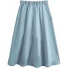 imageSweatyRocks Womens Casual High Waist Pleated ALine Midi Skirt with PocketAzure