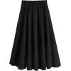 imageSweatyRocks Womens Casual High Waist Pleated ALine Midi Skirt with PocketBlack