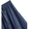 imageSweatyRocks Womens Casual High Waist Pleated ALine Midi Skirt with PocketDeep Blue