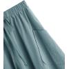 imageSweatyRocks Womens Casual High Waist Pleated ALine Midi Skirt with PocketLake Green