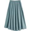 imageSweatyRocks Womens Casual High Waist Pleated ALine Midi Skirt with PocketLake Green
