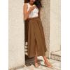 imageSweatyRocks Womens Casual High Waist Split Thigh Skirts High Waisted Solid Midi SkirtsCoffee Brown