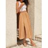 imageSweatyRocks Womens Casual High Waist Split Thigh Skirts High Waisted Solid Midi SkirtsCoral Orange