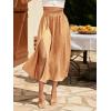 imageSweatyRocks Womens Casual High Waist Split Thigh Skirts High Waisted Solid Midi SkirtsCoral Orange