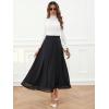 imageSweatyRocks Womens Chiffon High Waisted Flowy Long Skirts Casual Solid A line Maxi SkirtBlack