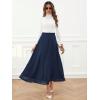 imageSweatyRocks Womens Chiffon High Waisted Flowy Long Skirts Casual Solid A line Maxi SkirtNavy Blue