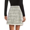imageSweatyRocks Womens Elegant High Waist Aline Plaid Tweed Mini SkirtApricot Plaid