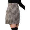 imageSweatyRocks Womens Elegant High Waist Aline Plaid Tweed Mini SkirtBlack Beige