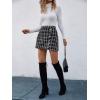 imageSweatyRocks Womens Elegant High Waist Aline Plaid Tweed Mini SkirtBlack Pearl