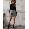 imageSweatyRocks Womens Elegant High Waist Aline Plaid Tweed Mini SkirtBlack Slit