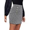 imageSweatyRocks Womens Elegant High Waist Aline Plaid Tweed Mini SkirtGrey