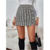 imageSweatyRocks Womens Elegant High Waist Aline Plaid Tweed Mini SkirtYellow